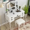 thumbnail image 3 of Furniture of America Coriander Wood 3-Piece Bedroom Vanity Set in White, 3 of 8