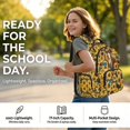 thumbnail image 2 of DISNIMO Girls Backpack, Horse Sunflower Print 3 PCS School Backpack Set with Insulated Lunch Bag & Pencil Pouch, Large Lightweight Schoolbag Elementary Middle School Travel Book bag, 2 of 7