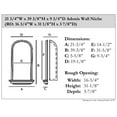 thumbnail image 2 of Ekena Millwork 21 3/4"W x 39 3/8"H x 9 3/4"D Adonis Wall Niche (RO: 16 3/4"W x 31 1/8"H x 3 7/8"D), 2 of 2