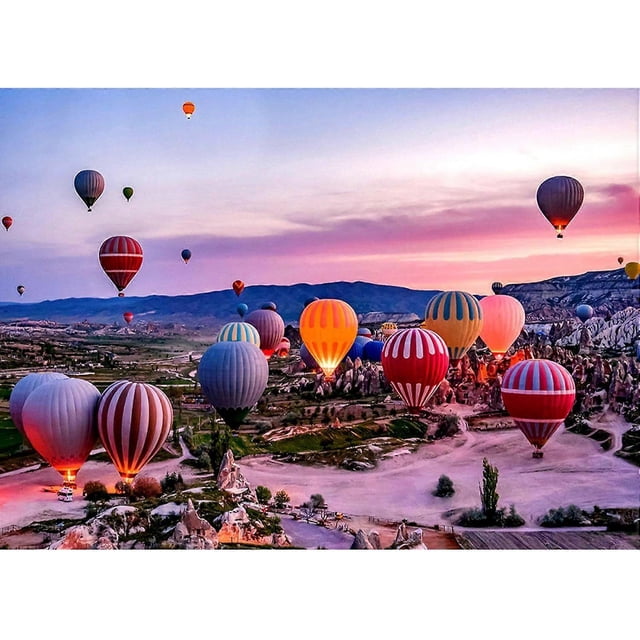 1000 Piece Jigsaw Puzzles, Jigsaw Puzzles for Adults Teenagers Jigsaw Puzzle Hot Air Balloon (70x50cm)