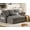 deep Gray, variant on Reversible Sectional Sofa Couch - 85 in Sleeper Sofa Bed with USB Type C Ports and Cup Holder - L Shaped Couch with Pullout Bed for Living Room - Hidden Storage - Removable Backrest - Black