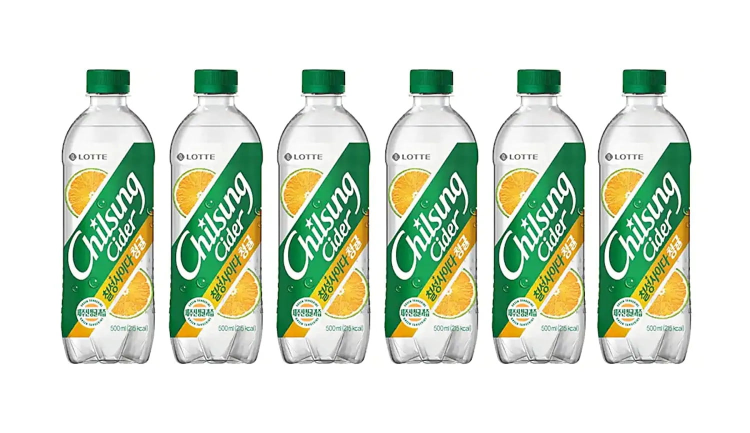 Korean Soft Drink Variety MultiPack by Lotte, Chilsung Cider Tangerine