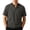 A-Black868, variant on Bibifish Mens T-Shirts Horizontal Stripe Pattern Print Tee Tops Notched Collar Daily Wear Tees