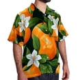 thumbnail image 2 of Tangerine Men's Short Sleeve Beach Shirts, Casual Printed Button Down Poplin Shirt Summer., 2 of 6