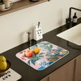 thumbnail image 5 of Yayeee Dish Drying Mat for Kitchen Counter 16" x 18" Microfiber Super Absorbent Coffee Decorative Pad, Vibrant Flowers, 5 of 9