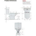 thumbnail image 2 of WinZo Macerating Toilet System with 700W Sewage Pump Dual Flush One Piece Modern Design For Basement Bathroom,4 Inlets,White, 2 of 6