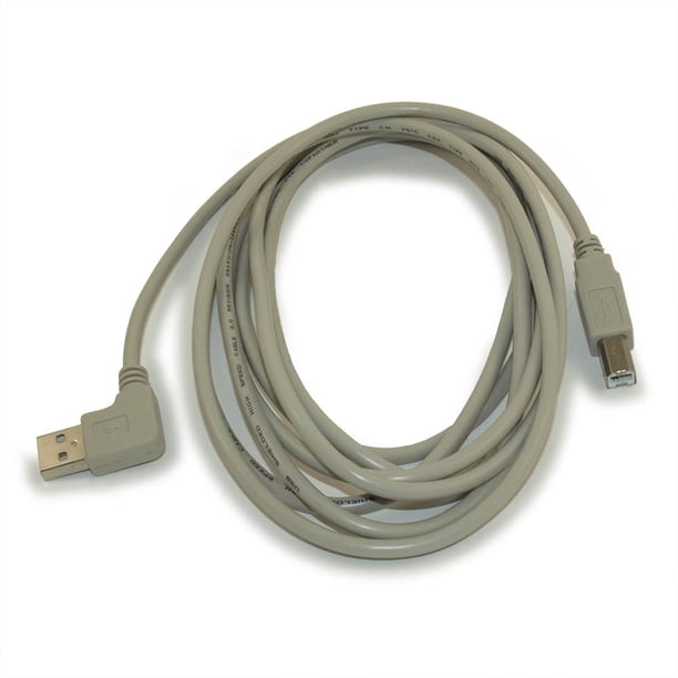 Cable MyCableMart USB 2.0 tipo A macho a macho B de 10 pies, color beige