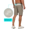 thumbnail image 3 of Little Donkey Andy Men's Quick Dry Stretch Shorts for Hiking Golf Travel, with Elastic Waist Greige M, 3 of 8