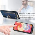thumbnail image 4 of Nalacover Case for Samsung Galaxy A04E Wallet Case with Card Holder & Zipper Pocket, 360° Rotation Ring Kickstand Premium PU Leather Cover, Shockproof Magnetic Button Flip Stand Phone Case,Blue, 4 of 9