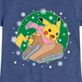 thumbnail image 3 of Pokémon - Pikachu Sled - Youth Girls Short Sleeve Graphic T-Shirt, 3 of 5