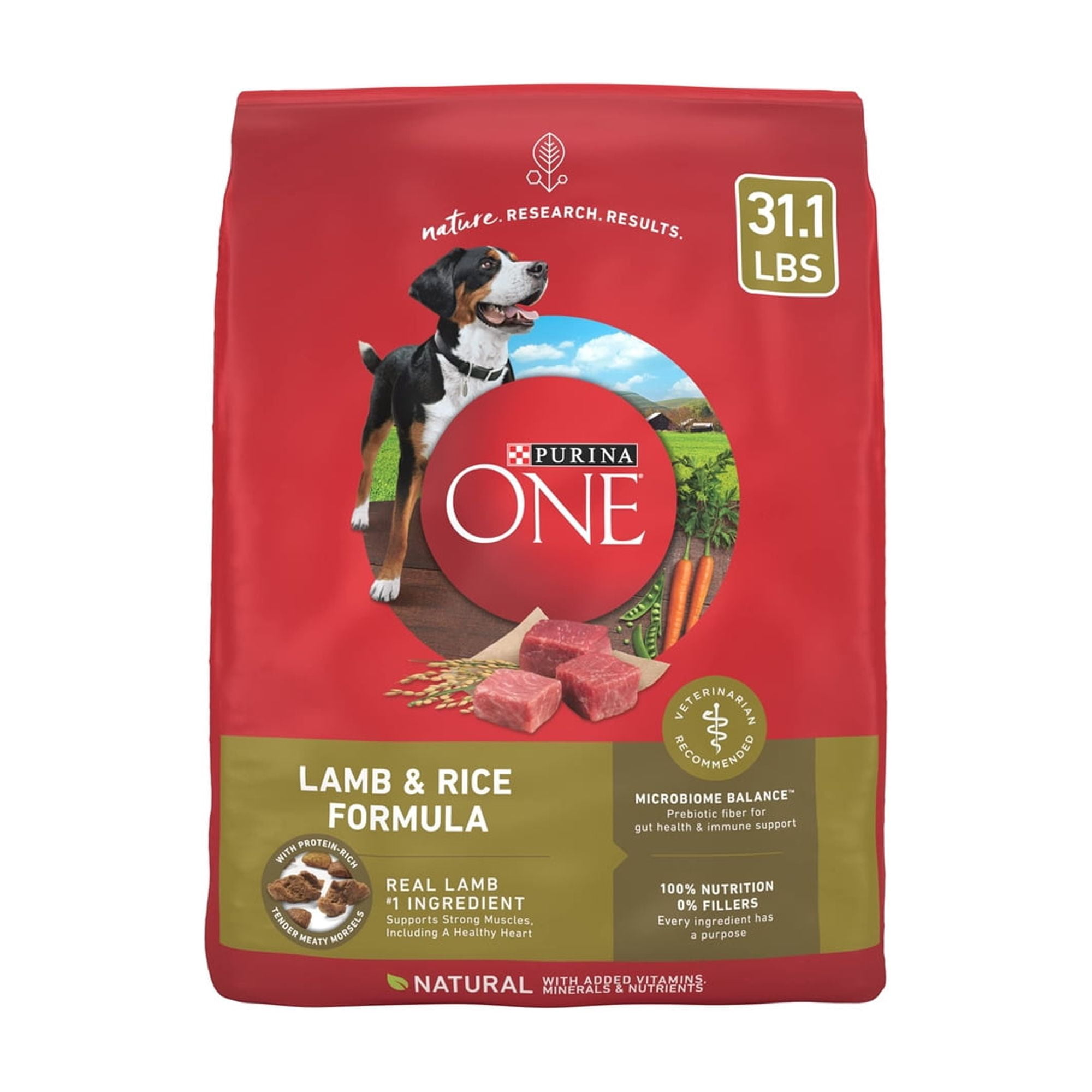 Purina ONE Dry Dog Food Lamb and Rice Formula - 31.1 lb. Bag (Pack of 10)
