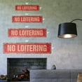 thumbnail image 2 of NO LOITERING Vintage Aluminum Street Sign illegal crime public spaces places rustic metal tin | Indoor/Outdoor |  24" Wide, 2 of 4
