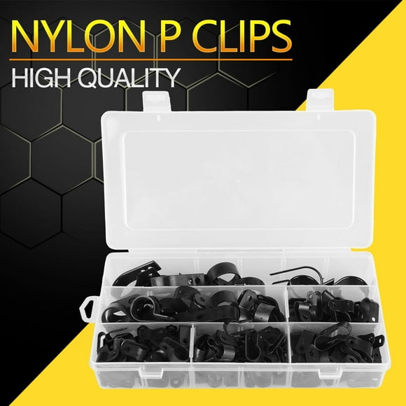 P Clamp,200Pcs Black Nylon Plastic Nylon P Clamp P Clips Elevate Your Experience