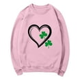 thumbnail image 7 of St Patricks Day Sweatshirt Women Heart Print Long Sleeve Shirt Casual Crewneck Pullover Shamrock Graphic Tops St Pattys Shirt, 7 of 7