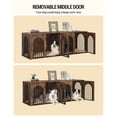 thumbnail image 4 of Dog Crate Furniture, 71" Heavy Duty Dog Kennels with Divider, Pads, Side Table, TV Cabinet, 4 of 6