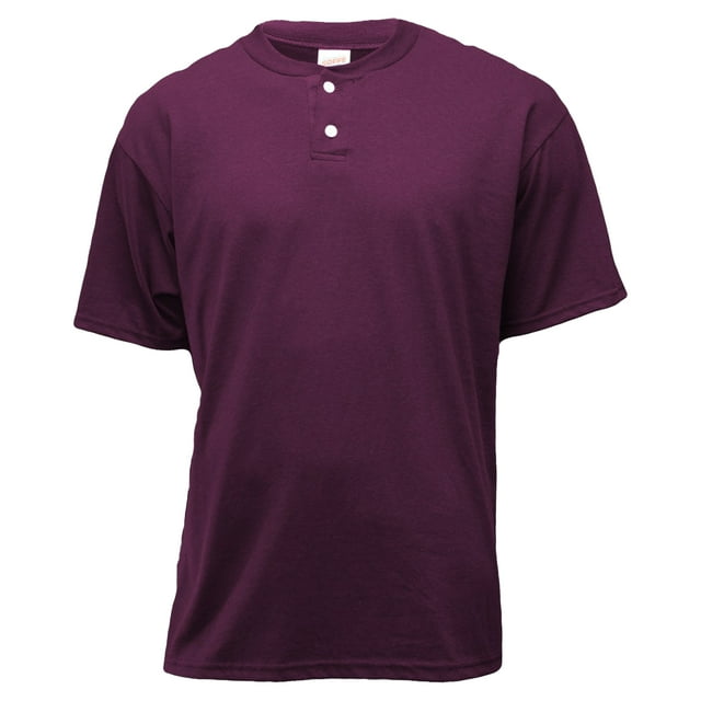 Soffe Men's Short Sleeve Henley Placket T-Shirt - M206