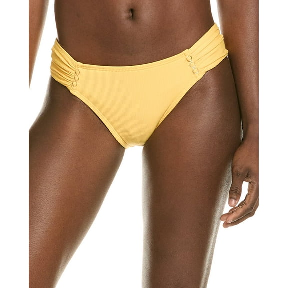 Robin Piccone womens  Amy Tab Side Bottom, s, Yellow