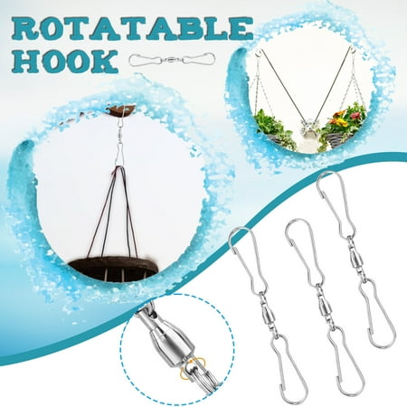 

Etsjal Hooks for Hanging for Flower Double Feeders Bird Pots 5 Rotating Hooks Rotating Clip Hooks Home Decor Wall Hooks Tools