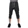 thumbnail image 2 of Ma Croix Mens Capri Fleece Joggers with Zipper Pockets Athletic Workout Casual Short Pants, 2 of 3