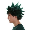 thumbnail image 3 of Men's Dark Green Spiked Cosplay Wig – Synthetic Anime Wig for Halloween Party, 3 of 9