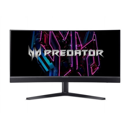 Acer Predator OLED Gaming X34 VBMIIPHUZX 34" Curved 3440x1440 UWQHD 175Hz 0.03ms DCI-P3 99% Wide Color Gamut AMD FreeSync Premium VESA DisplayHDR True Black HDR400 Monitor, HDMIx2, DisplayPort, USB-C