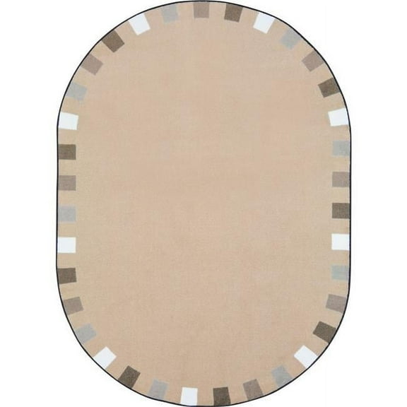 On the Border Rug in Neutrals - Round  7 ft. 7 in.