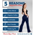 thumbnail image 5 of Cotton Bootcut Yoga Pants Size 18, Height: 5'0" - 5'2" | 28" Inseam Navy Blue, 5 of 6