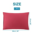 thumbnail image 6 of PiccoCasa 2 Packs Microfiber Pillowcases with Envelope Closure, Queen Burgundy, 6 of 8
