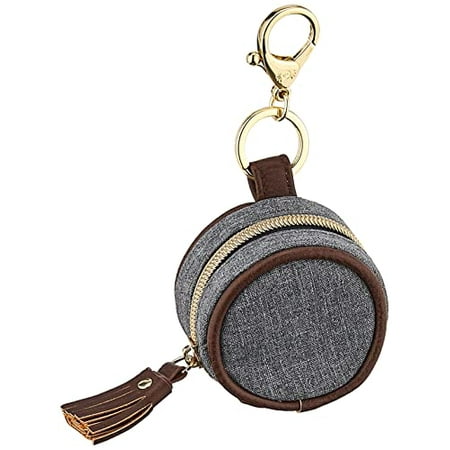 

Itzy Ritzy Pacifier Case with Clip â€“ Pacifier Charm Pod Includes Clasp to Easily Attach to a Diaper Bag or Purse; Measures 2.5â€ in Diameter and Holds 2 Pacifiers Handsome Heather Gray