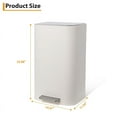 thumbnail image 2 of TROPOW Kitchen Trash Can,Stainless Steel Garbage Can with Lid, Step-On Pedal and Inner Bucket, Rectangular Trash Can for Home Kitchen Office Living Room, 2 of 9