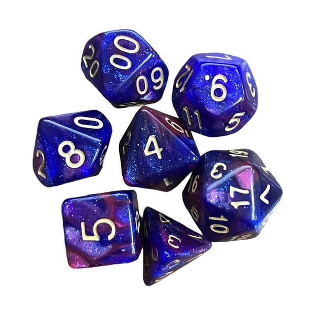 TISHITA 7x Polyhedral Dice Astrological Dice Party Game for Bar red 3Cred and blue Multi