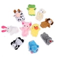 thumbnail image 3 of Mini muñeco de peluche con dedos, 10 piezas/juego, juego de marionetas de dedos de animales de dibujos animados, juguetes cómodos, rendimiento confiable, 3 of 4