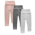 thumbnail image 2 of 3 Pack Girls Fleece Lined Leggings Thick Winter Warm Cotton Pants Thermal Tights for Kids Dark Blue 5 Years, 2 of 3