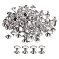 thumbnail image 1 of Unique Bargains 100 Sets Leather Rivets 8mm Double Cap Rivets 8mm Height Metal Studs Rivet, Silver Tone, 1 of 5