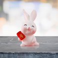 thumbnail image 3 of 3x Chinese New Year Rabbit Statue Small Bunny Figurine for Table Decor Macarena none, 3 of 8
