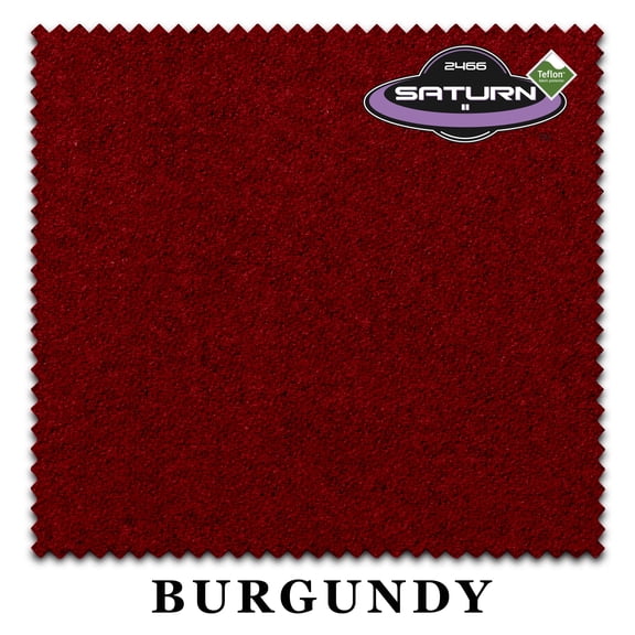 8' Championship Saturn II Teflon Pool Billiard Table Felt Cloth - Burgundy - Free Spots - AUTHORIZED DEALER