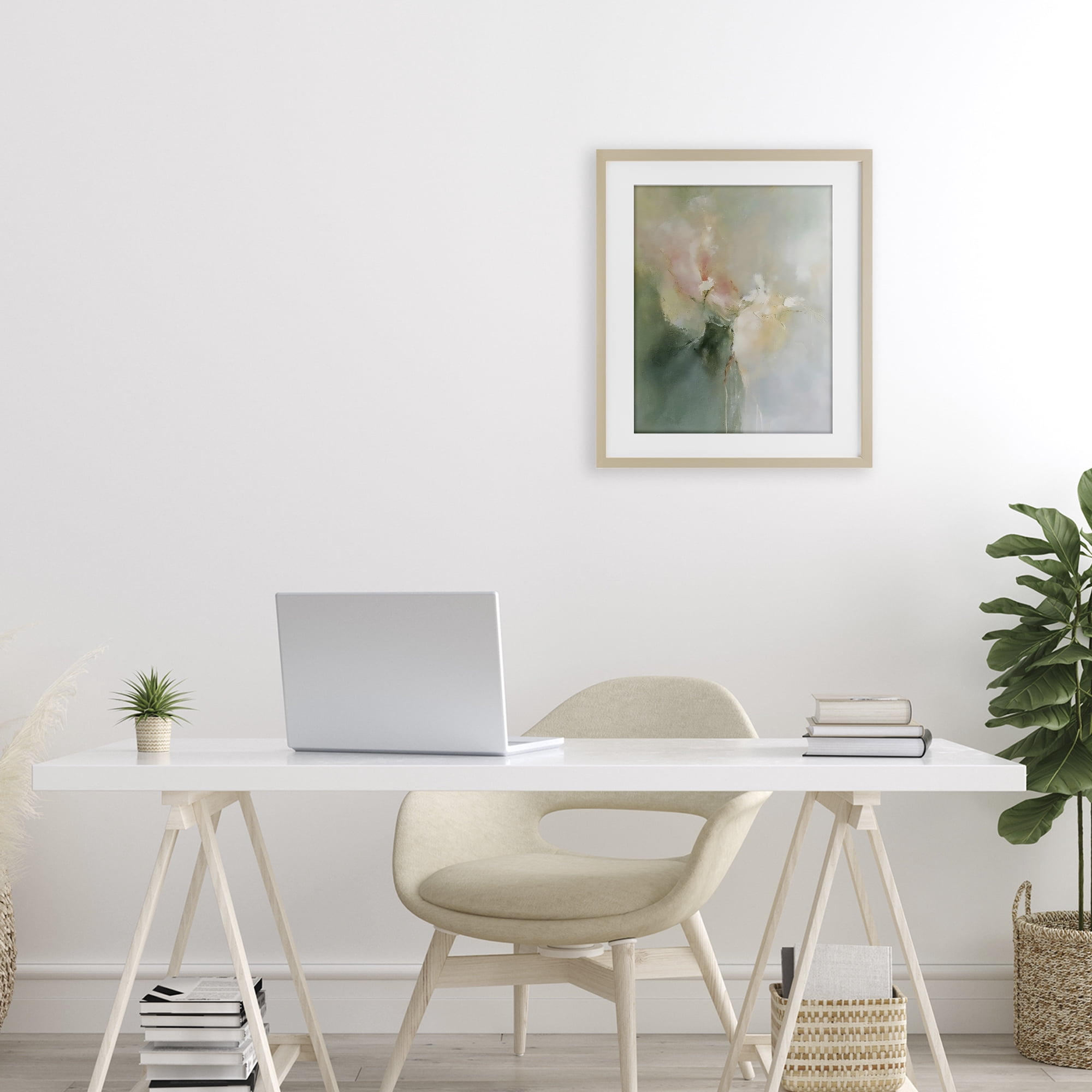 Stupell Industries Ethereal Brushwork Abstraction Birch Framed Print Under Glass, design by Riley B