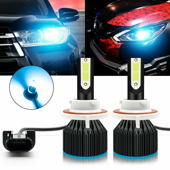 Xotic Tech H13 9008 Ice Blue 8000K LED Headlight Bulb All-in-one Conversion High Low Beam Kit, 6000LM Super Bright Fog Light Replacement