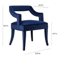 thumbnail image 7 of Maklaine 19.7" Transitional Velvet Upholstered Dining Chair in Navy, 7 of 7