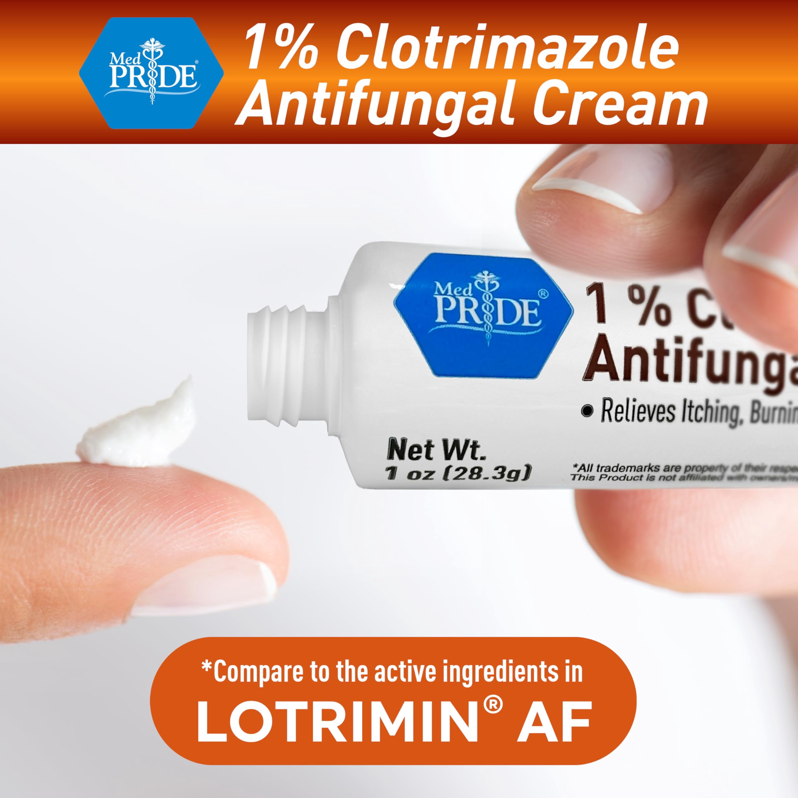 MED PRIDE Antifungal Cream 1% Clotrimazole – Antifungal Ointment for Jock Itch, Athlete’s Foot & Ringworm, Foot Fungus Treatment Relieves Itching 1oz