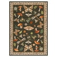 thumbnail image 3 of GlowSol 8'x10' Mushroom Print Area Rugs for Living Room Bedroom Washable Insect Floral Soft Thin Throw Rug, Brown, 3 of 6