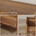 thumbnail image 6 of 3 Piece Furniture Bedroom Set，6-Drawer Dresser And 2 Nightstands,Brown, 6 of 9