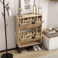 thumbnail image 4 of Lisicues Shoe Cabinet Storage for Entryway, Modern Slim Shoe Organizer  with 2 Flip Drawers, 4 of 7