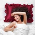 thumbnail image 4 of Unique Bargains Retro Satin Ruffle Pillowcases Envelope Closure 2pcs, 4 of 8