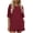 Wine Red, variant on Ekouaer Womens 100% Cotton 2 Pieces Short Sets Summer Short Sleeve Outfits Casual Matching Lounge Set with Pockets