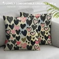 thumbnail image 3 of Creowell Valentine's Day Pillow Covers Small Black Grey Hearts Decor White Throw Pillow Covers Valentine's Day Cushion Case Decoration for Sofa Couch,Multi-Size White, 3 of 5