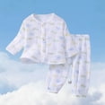 thumbnail image 2 of Organic Cotton Baby Long Sleeve Pajama Sets, Toddler Boy Girl 2 Piece Sleepwear,machine‑washable 6-12 Months 12-24 Months 2t 3t 4t 5t 6t 7t 8t 9t Children 3-4 Years, 2 of 5