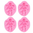 thumbnail image 3 of 4 moldes de silicona de ángel 3D resistentes al calor, reutilizables, moldes de silicona para fondant, molde para hornear para chocolate, caramelo, rosa, 3 of 8