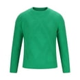 thumbnail image 4 of TFEOQRY Men's Crew Neck Solid Sweater Cable Knit Vintage Long Sleeve Casual Pullover Fall Winter Warm Top Green, 4 of 6