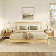 thumbnail image 2 of Newboti Furniture Mid-Century Modern Solid Wood King Spindle Bed – Natural Pine NO.78873, 2 of 5